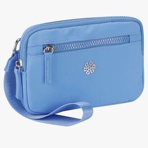 NWT, questAll Lightweight Waterproof Nylon RFID Wristlet Wallet Color Blue